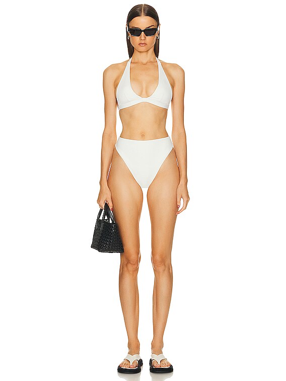 HAIGHT. X Tina Kunakey Lola Bikini Hotpant in Off White | FWRD