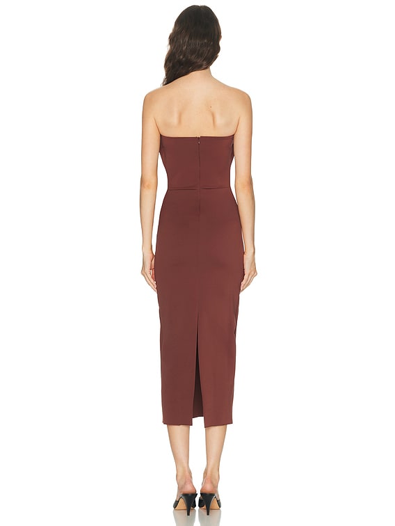 mahogany red dress Nash Diamante Off Shoulder Maxi Dress / Mahogany | MESHKI
