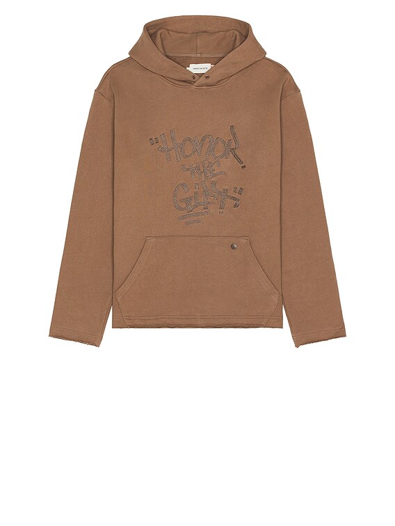 Honor The Gift Script Hoodie in Light Brown FWRD