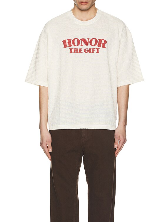 ★Honor The Gift★ M Stripe Box T-shirt BONE STRIPE BOX TEE Honor The Gift A-Spring Stripe Box Tee in Bone | FWRD