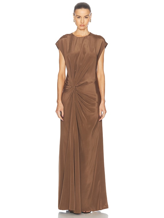 dark taupe bridesmaid dresses ZAPAKA Women Dark Green Long Bridesmaid Dress A Line Off the Shouder Satin Formal Dress, Taupe / US2