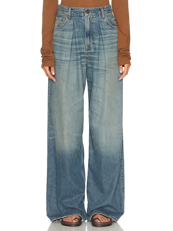 Haikure Candy Wide Leg Jeans in Blue Tencel | FWRD