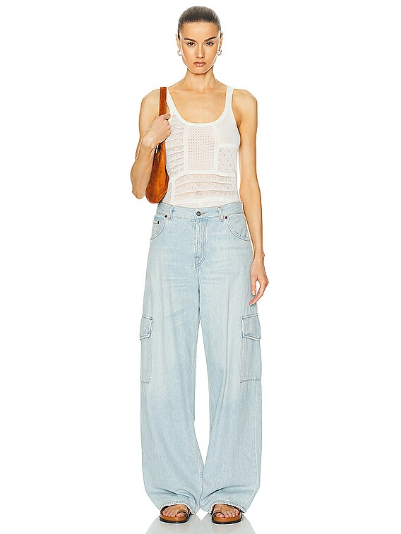 Haikure Bethany Cargo Jeans in Lipari Blue | FWRD Haikure Bethany Cargo Jeans in Lipari Blue | FWRD