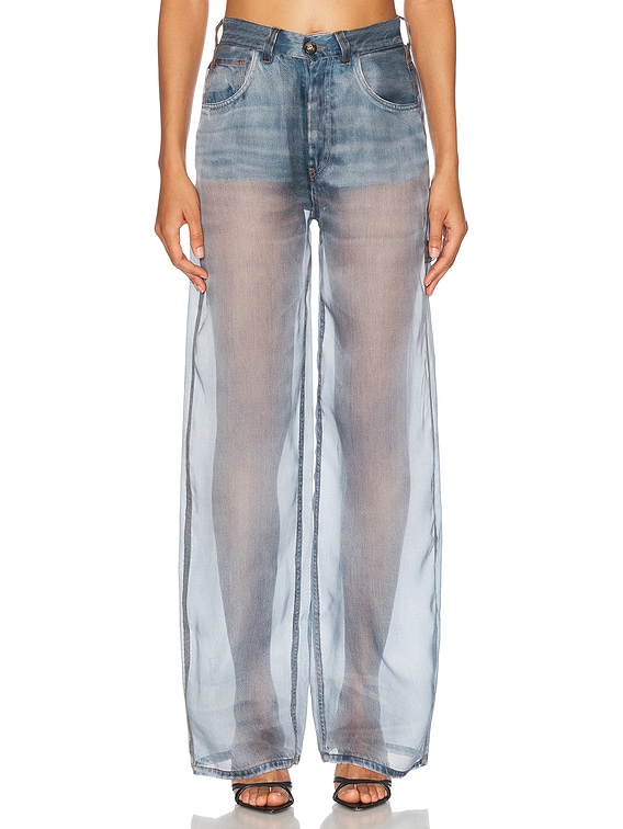 Haikure Winona Pant in Blue Denim Print | FWRD