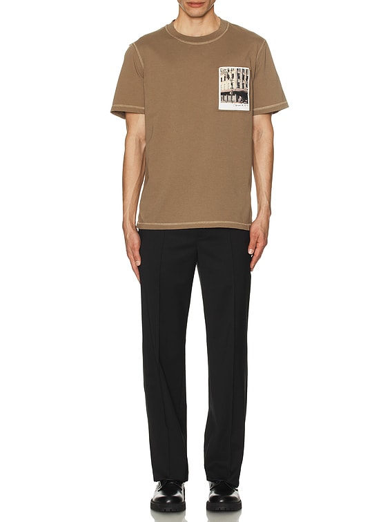 【関税込み】Helmut Lang ブラウン Postcard: Greenwich Tシャツ HL_O10HM515_DJJ_0?