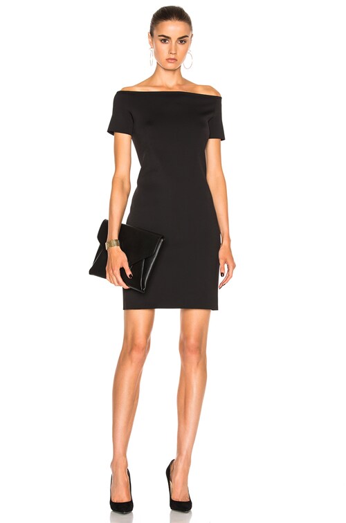 helmut lang off shoulder dress Helmut Lang Off Shoulder Dress in Black