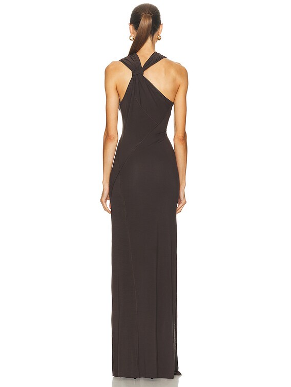 Helmut Lang Wind Maxi Dress in Dark Roast | FWRD