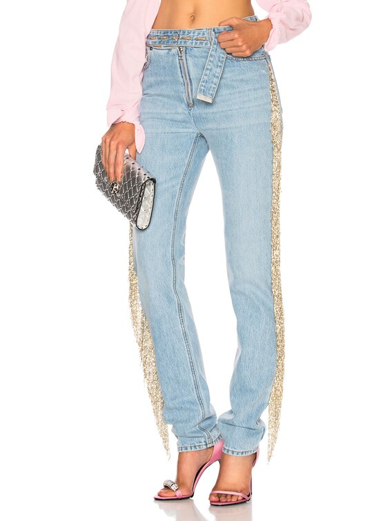 helmut lang fringe jeans