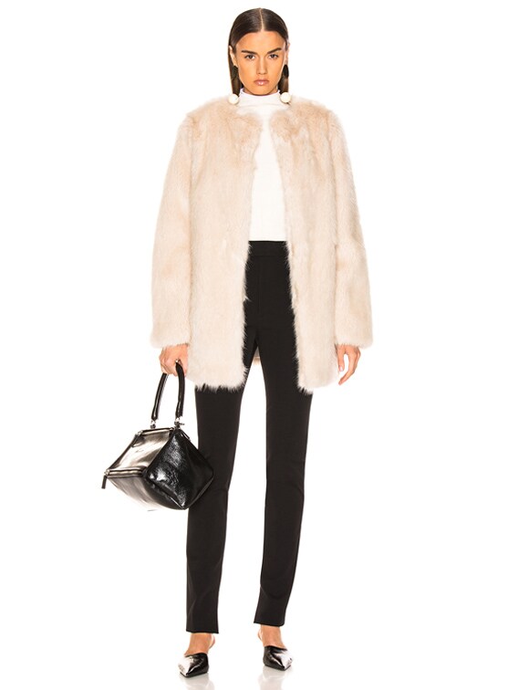 helmut lang faux fur vest