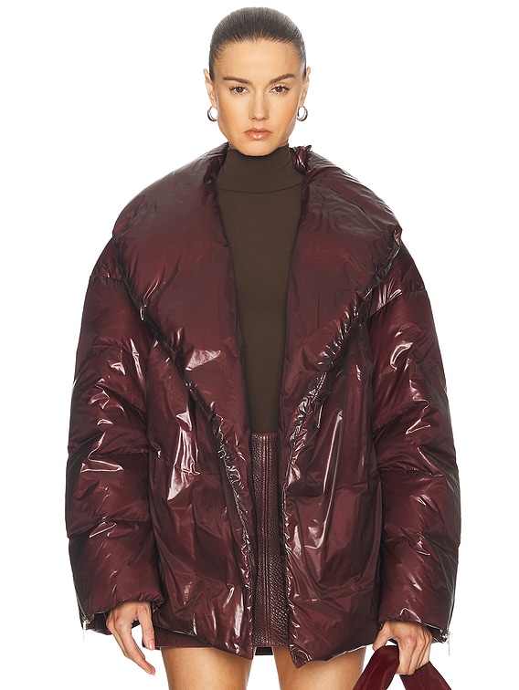 Helmut Lang Apex Cocoon Jacket in Burgundy | FWRD