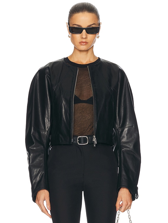 ファッションシーンで話題のこれから流行るブランド12選 Leather Articulated Lang Helmut Jacket FWRD | Black in ジャケット・アウター