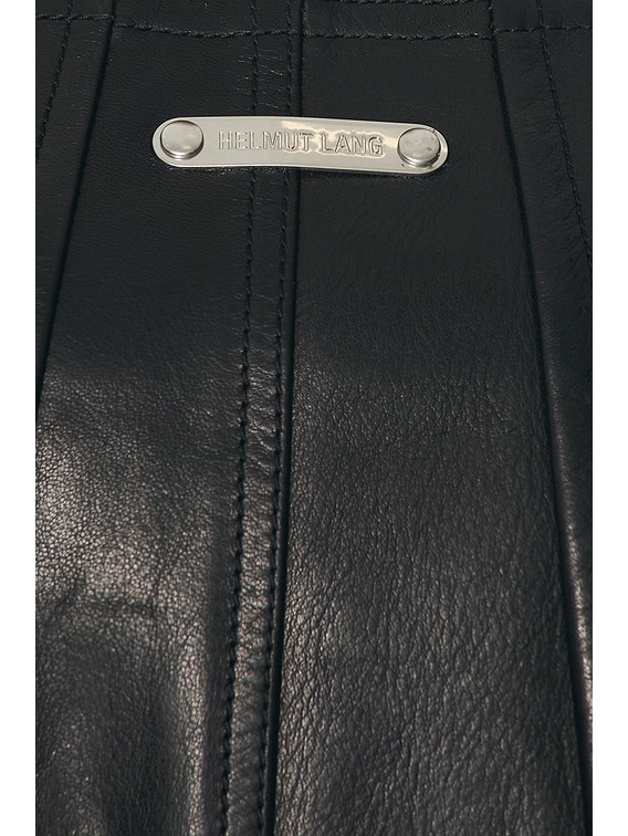 Helmut Lang Articulated Leather Jacket in Black | FWRD