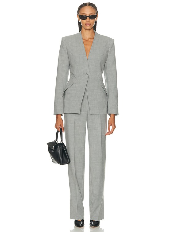 HELMUT LANG 2B テーラードジャケット サイズL グレー 40 Helmut Lang Blazer in Light Grey Melange | FWRD