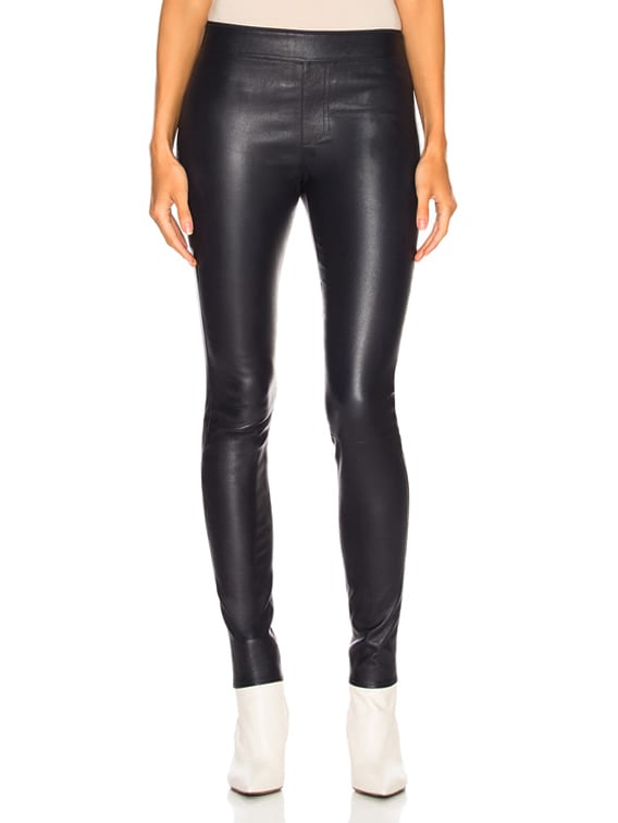 helmut lang black leather leggings