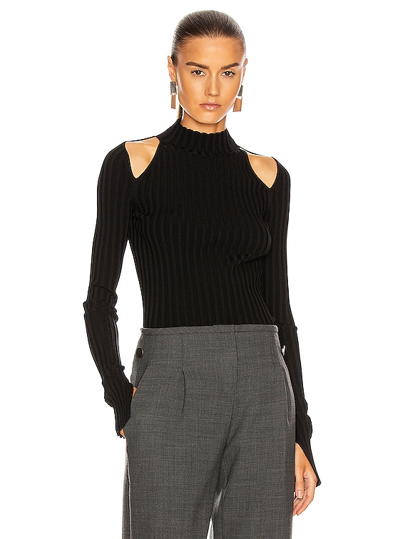 helmut lang cutout turtleneck