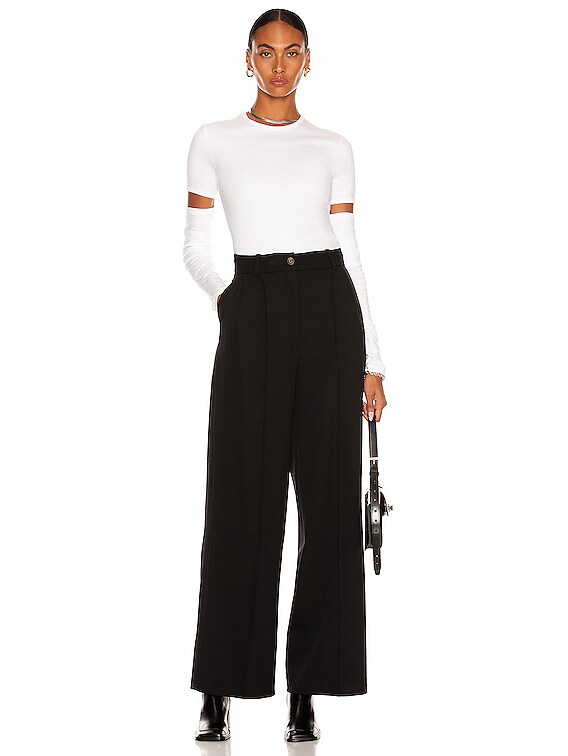 Helmut Lang Interlock Long Sleeve Top in White | FWRD