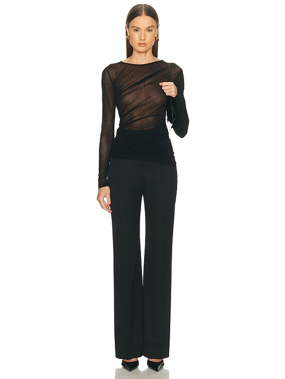 Helmut Lang Seamed Wind Top in Black | FWRD