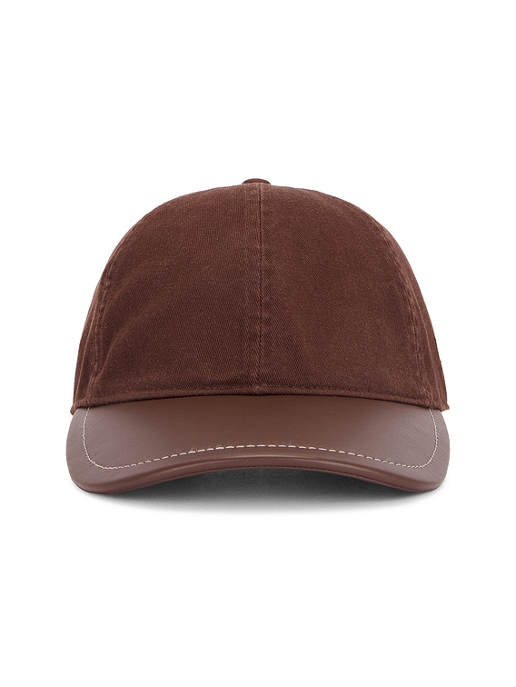 Helsa Brown Canvas & Leather Cap With Adjustable Back Strap, NWT Camp Hat - Dark Oak Waxed Canvas | Gustin Accessories | Hats main image 2