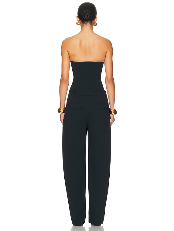 Helsa The Heavy Crepe Jumpsuit in Black | FWRD