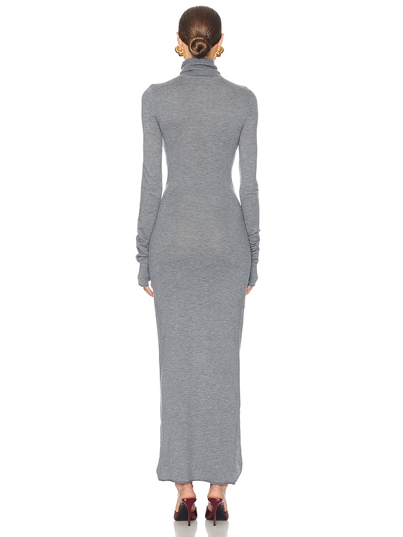 Helsa Oakleigh Maxi Knit Dress in Light Grey | FWRD