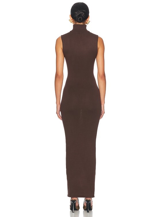 Helsa Aadi Knit Dress in Deep Brown | FWRD