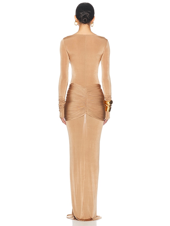 Helsa Josephine Dress in Truffle | FWRD