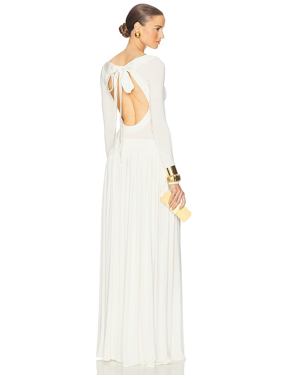 Helsa Aesther Jersey Dress in Vanilla | FWRD