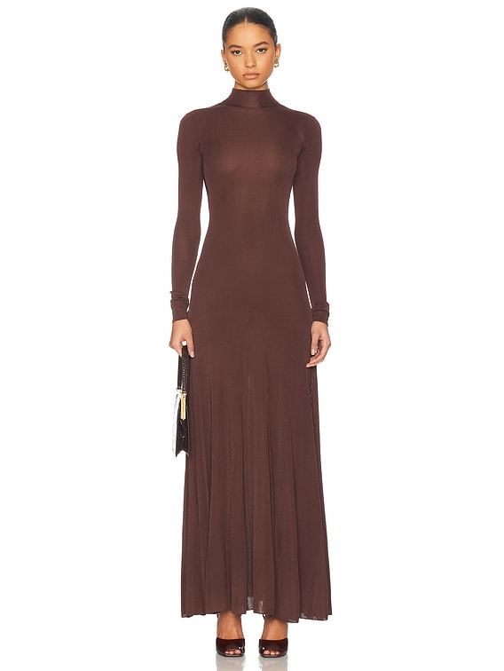 helsa brown dress Helsa Zia Maxi Knit Dress in Brown