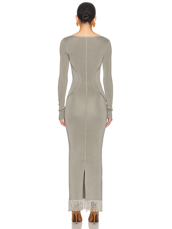 Helsa Claudetta Maxi Dress in Grey | FWRD