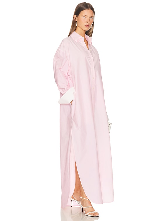 Oversized Shirt Dress in Tech Poplin