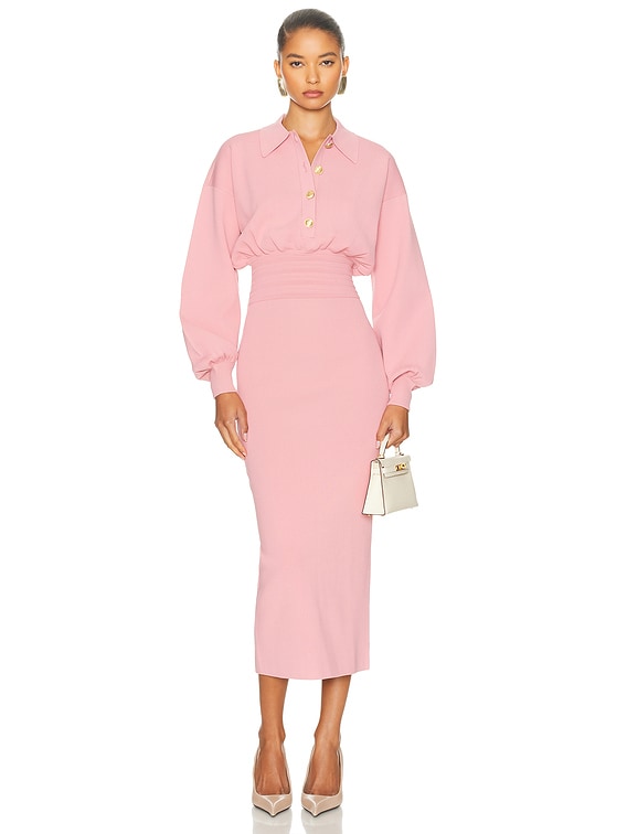 Helsa Hildie Polo Dress in Pink | FWRD