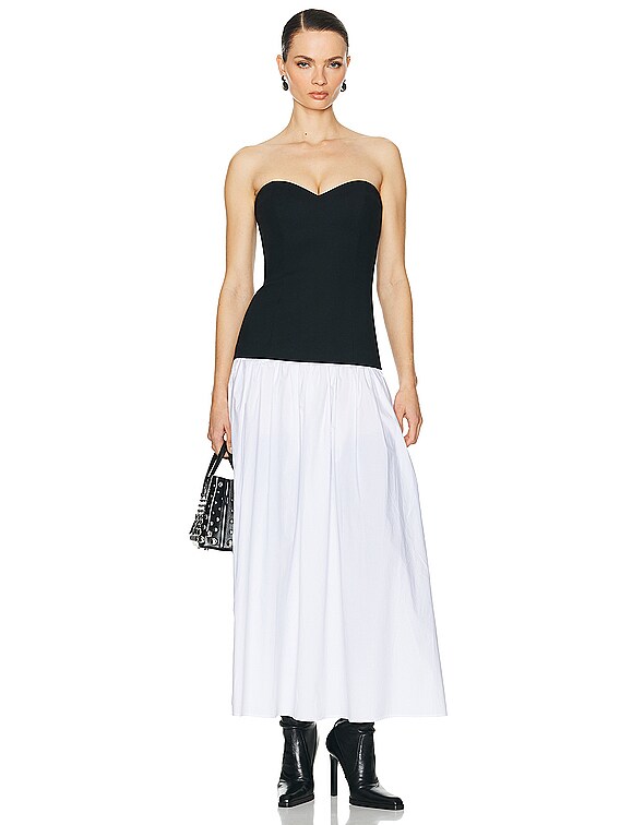 Faille Colorblock Midi Dress