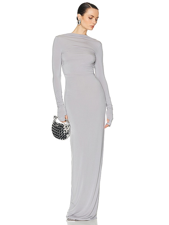 Jersey Backless Maxi Dress