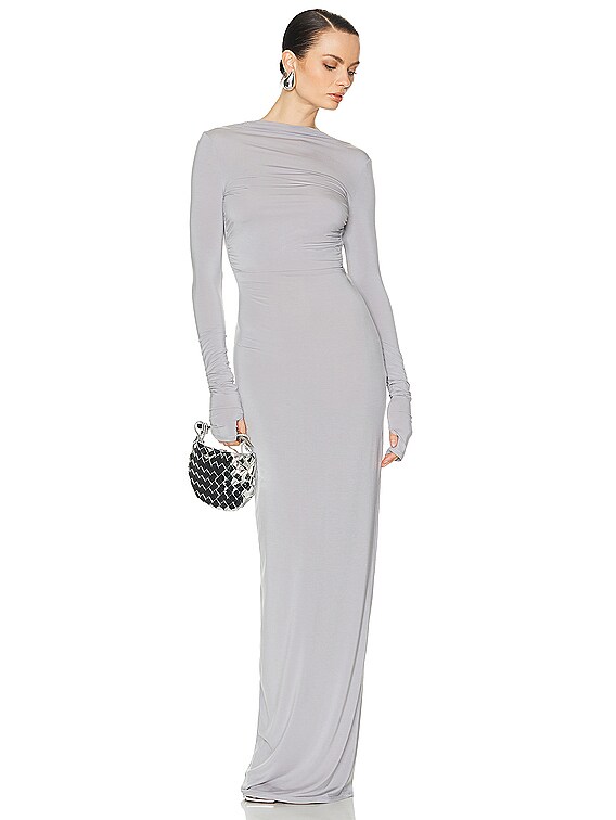 Jersey Backless Maxi Dress