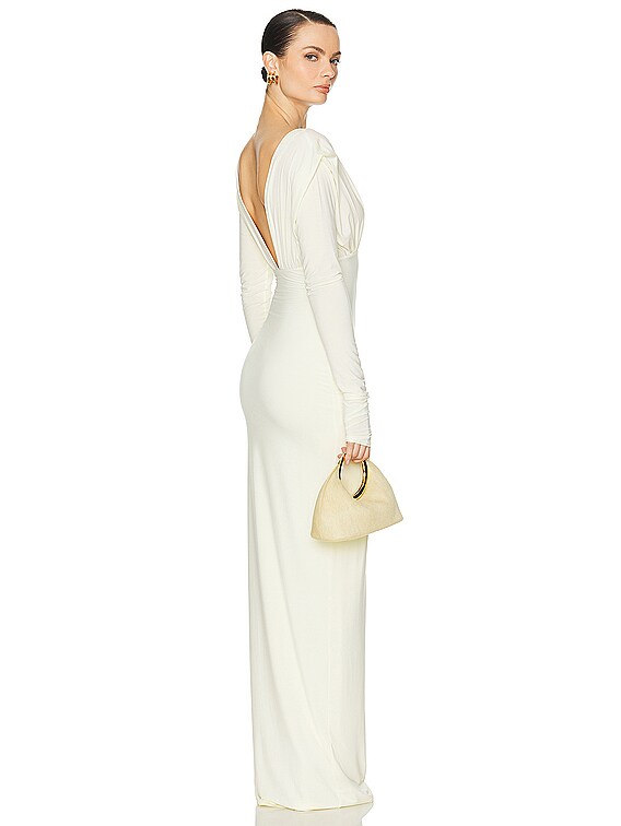 Jersey Deep V Maxi Dress