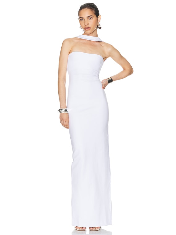 helsa white dress Faille Halter Mini in by Helsa HED120 H24 Helsa The Stephanie Dress in