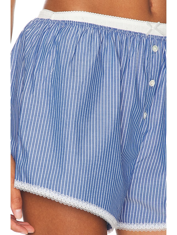 Pinstripe Poplin House Short