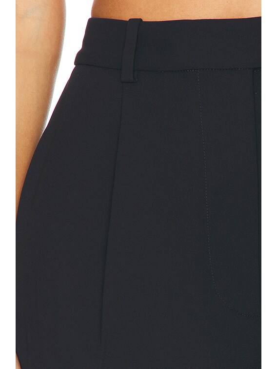 Helsa The Heavy Crepe Flirt Short in Black | FWRD