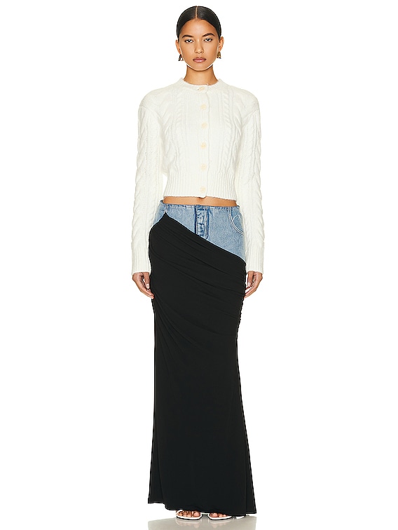 Lamis Cropped Cable Cardigan