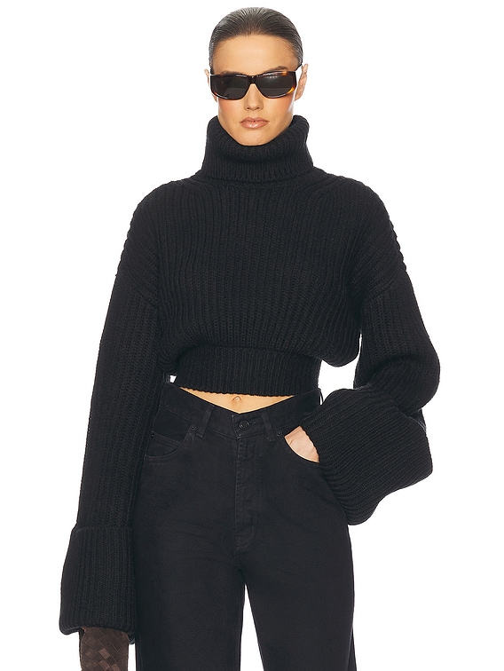 Helsa Esti Turtleneck Sweater in Black | FWRD Helsa Esti Turtleneck Sweater in Black | FWRD