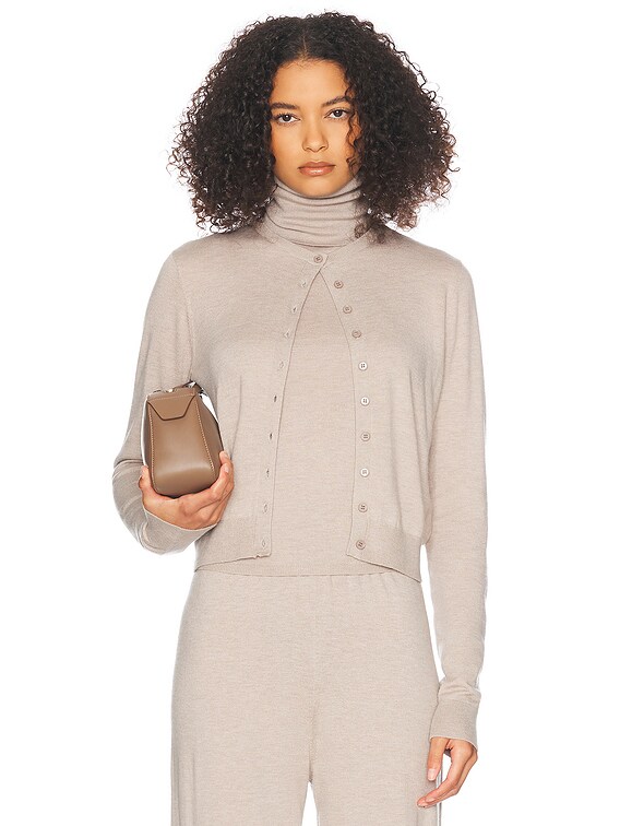 Helsa Shelby Cardigan in Taupe | FWRD
