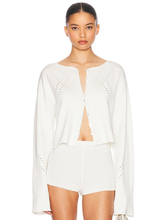Helsa Celestine Cardigan in Cream | FWRD