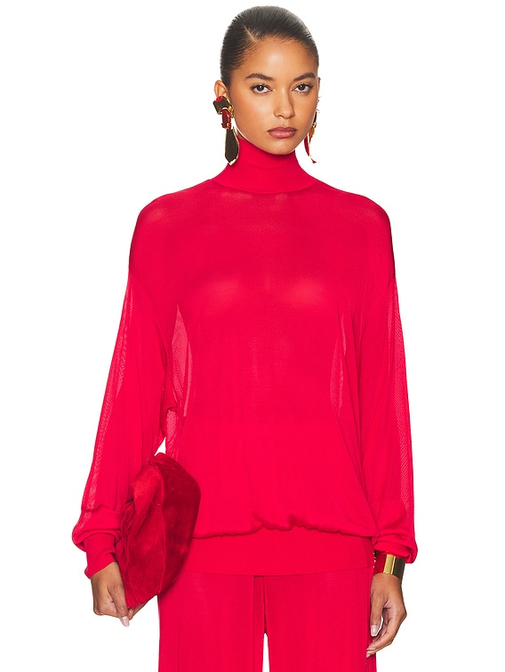 Helsa Madeira Turtleneck in Red | FWRD
