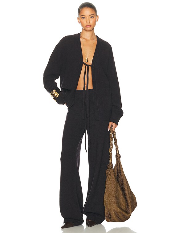 Helsa Paxton Cardigan in Dark Brown | FWRD