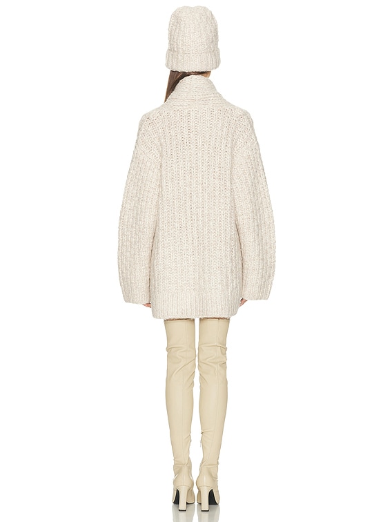 Helsa Joanie Hand Knit Cardigan in Oatmeal | FWRD