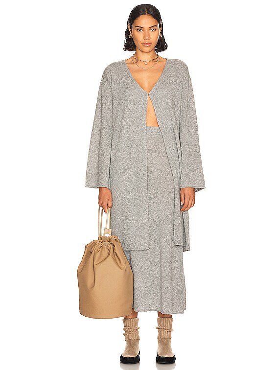 Helsa Einer Cashmere Cardigan in Heather Grey | FWRD