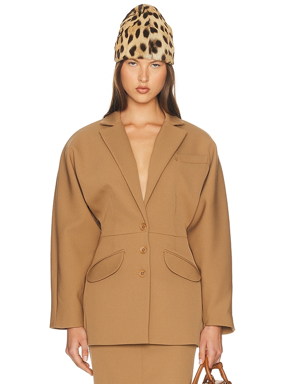 Helsa Vintage Dolman Blazer in Camel | FWRD