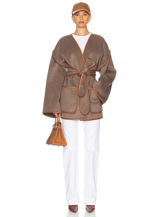 Wool Blend Blanket Coat