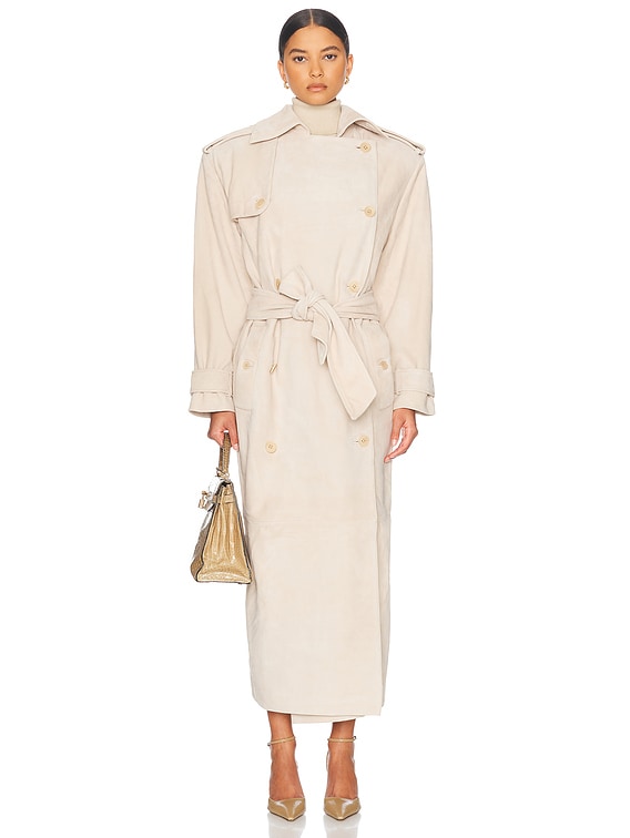 Suede Trench Coat