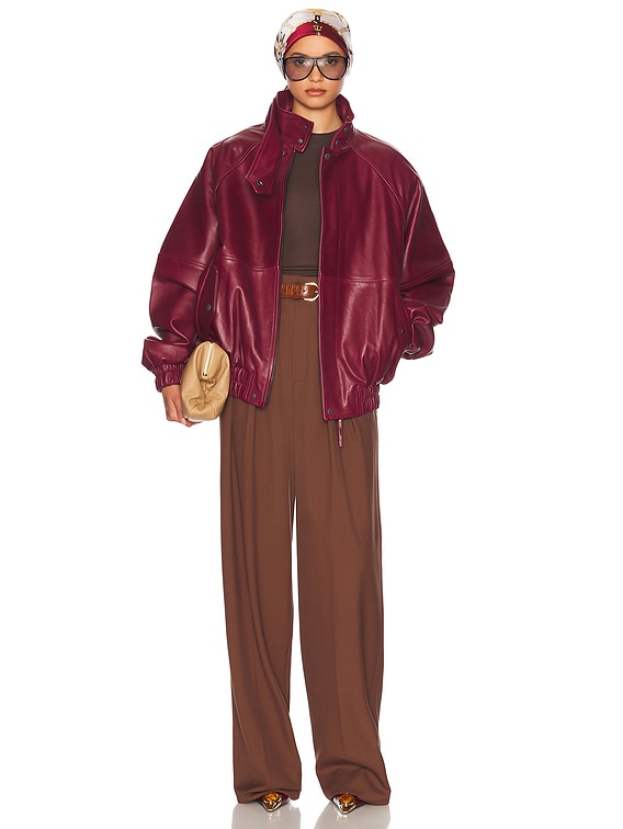 The Oversized Leather Bomber